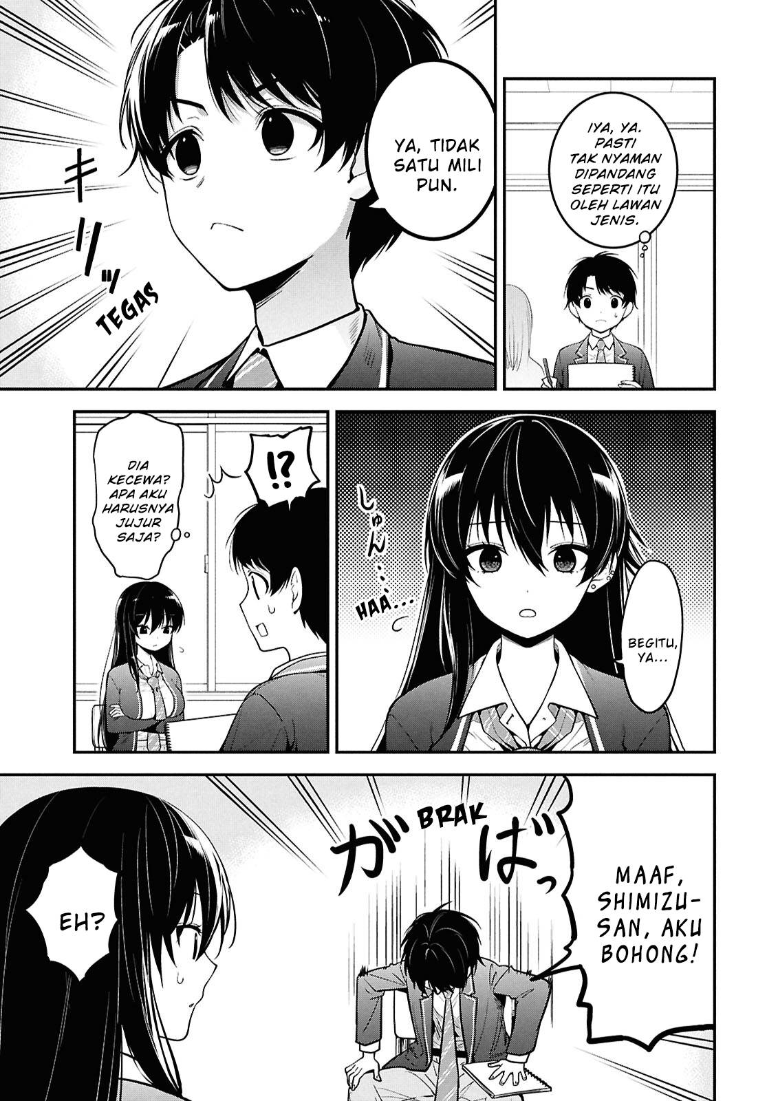 Tonari no Seki no Yankee Shimizu-san ga Kami o Kuroku Sometekita Chapter 1