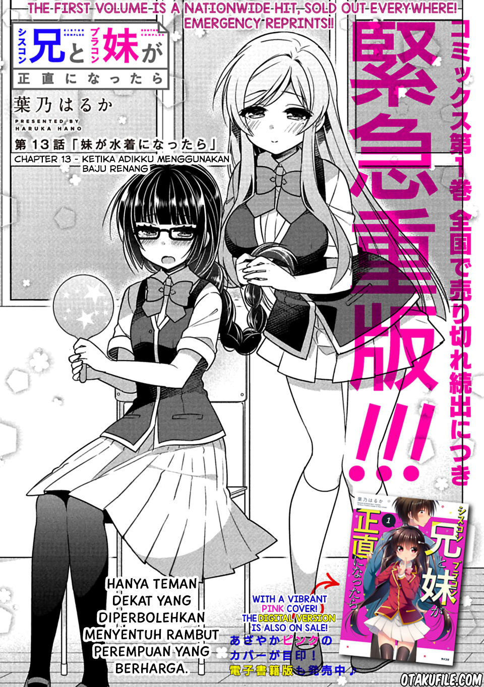 Siscon Ani to Brocon Imouto ga Shoujiki ni Nattara Chapter 13