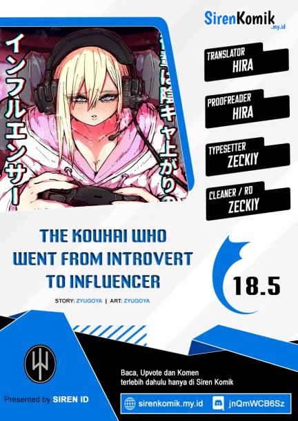 Kouhai wa Inkya Agari no Infuruensaa Chapter 18.5