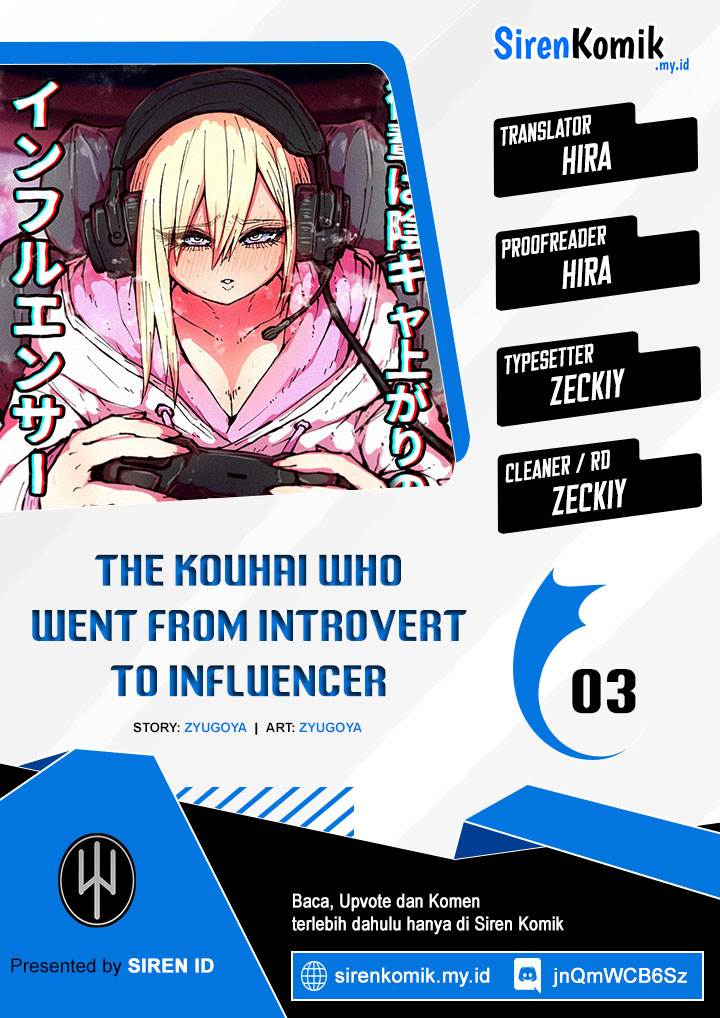 Kouhai wa Inkya Agari no Infuruensaa Chapter 3