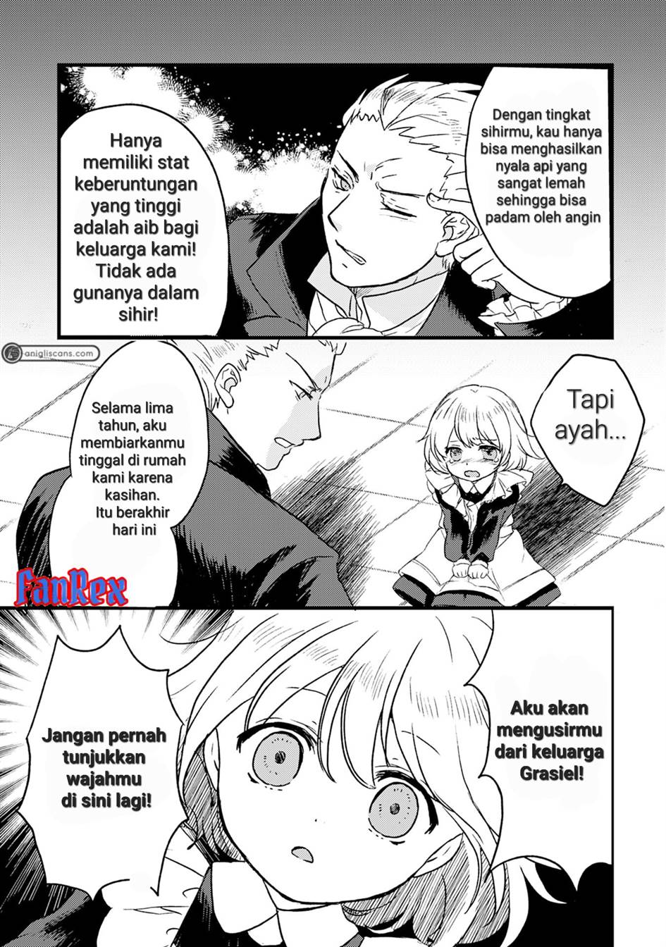 Koun-chi 999 no Watashi, Sokushi Mahou ga Zettai ni Seikou suru no de Sekai Saikyou desu ~ Mahou-chi 1 de Tsuihousaremashita ga, Kakuritsu Cheat de Moriagaru ~ Chapter 1