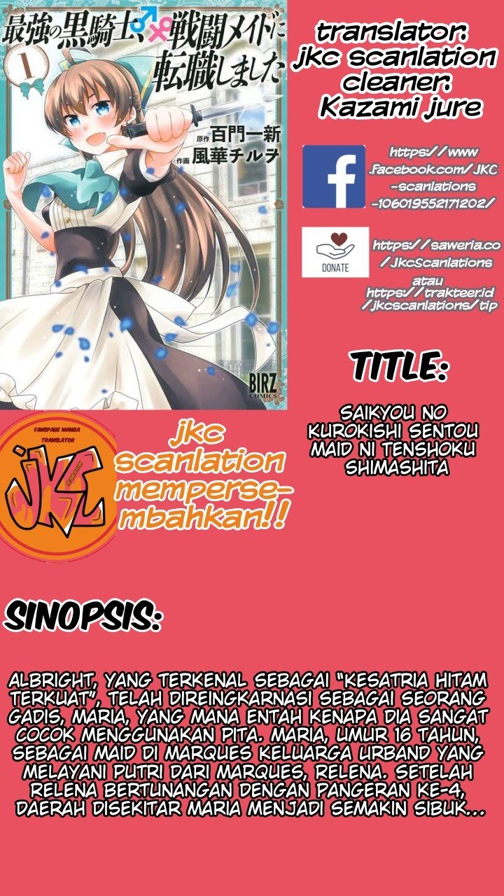 Saikyou no Kurokishi, Sentou Maid ni Tenshoku shimashita Chapter 9