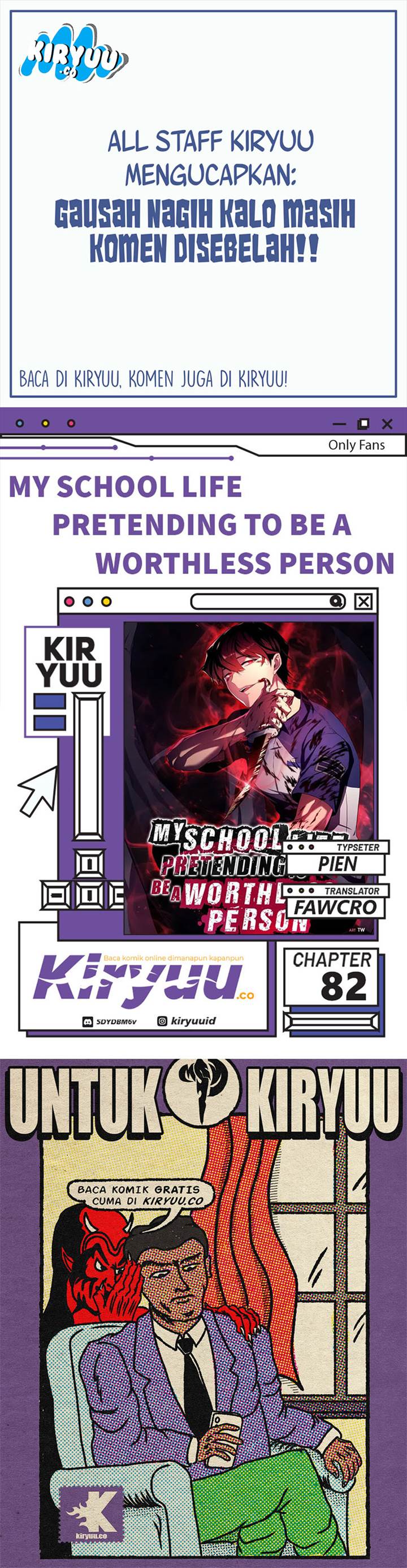 My School Life Pretending to Be a Worthless Person Chapter 82