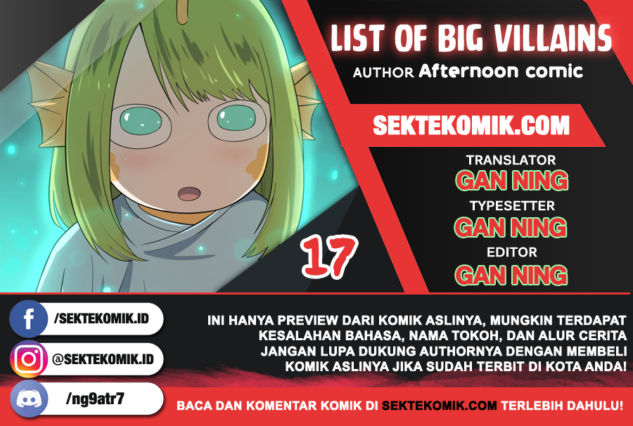 List of Big Villians Chapter 17