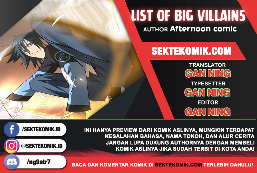 List of Big Villians Chapter 18