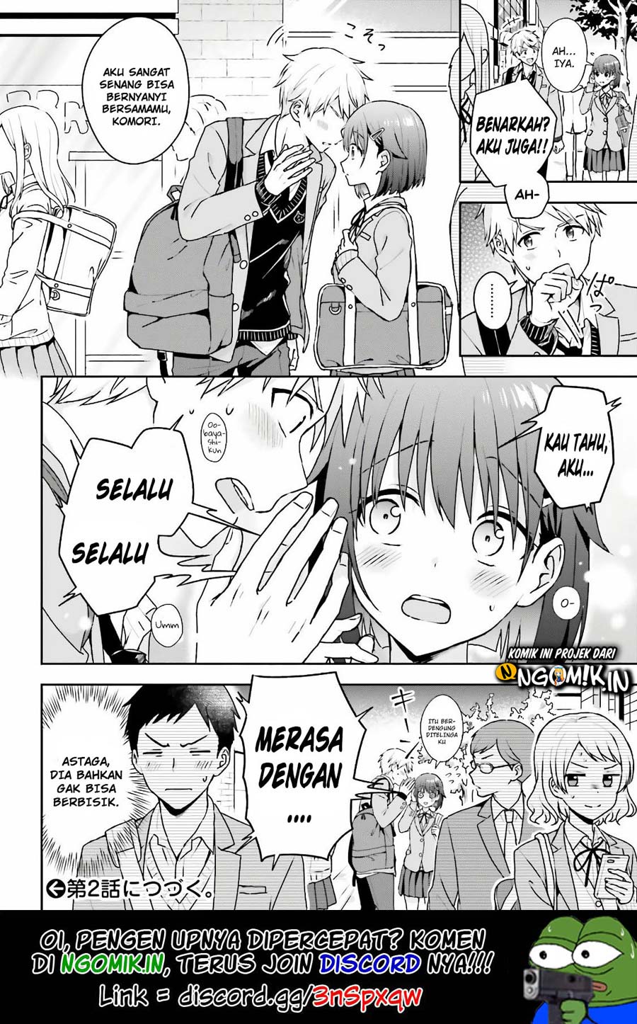 Koe no Chiisai Komori-san to Kuso Deka Oogoe no Oobayashi-kun Chapter 1