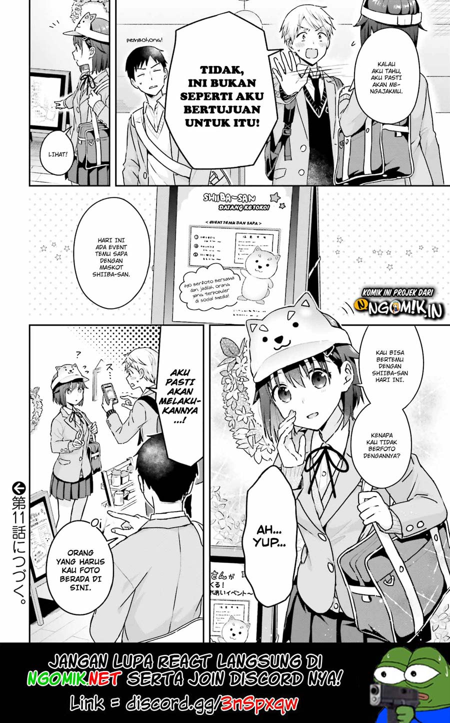 Koe no Chiisai Komori-san to Kuso Deka Oogoe no Oobayashi-kun Chapter 10