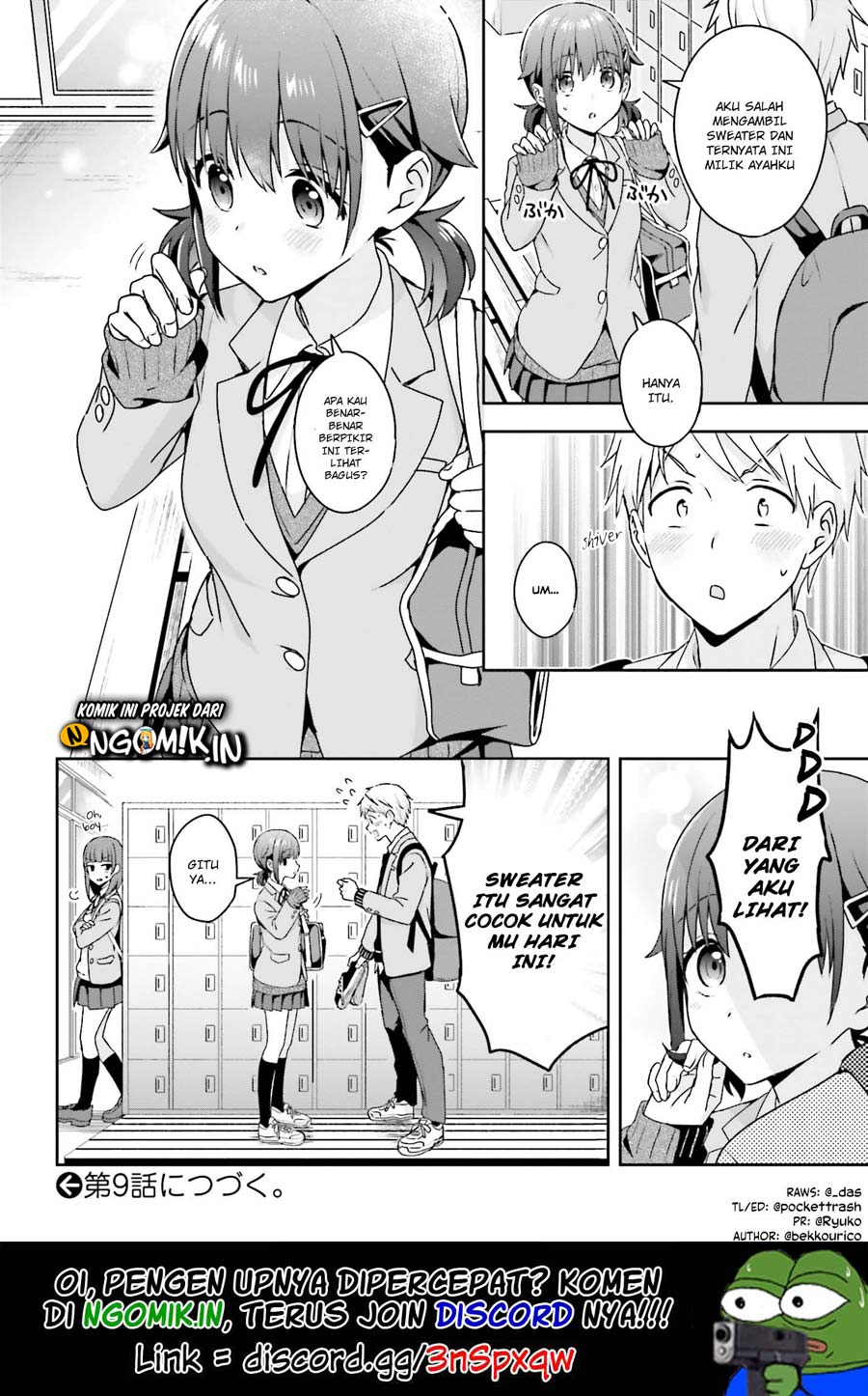 Koe no Chiisai Komori-san to Kuso Deka Oogoe no Oobayashi-kun Chapter 8