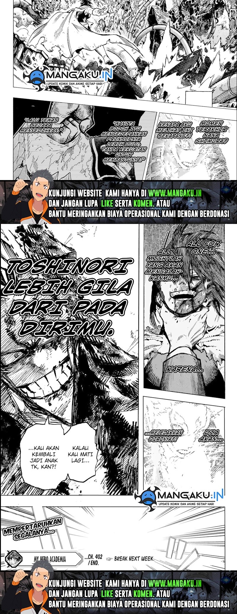 Full Spoiler My Hero Academia Chapter 402, Raw Scan dan Link Baca Manga Boku  no Hero Bahasa Indonesia - Info 1