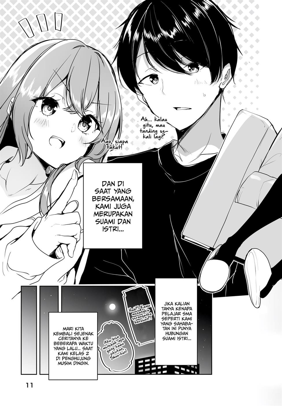 Danshi da to Omotteita Osananajimi to no Shinkon Seikatsu ga Umakuiki sugiru Kudan ni Tsuite Chapter 1.1