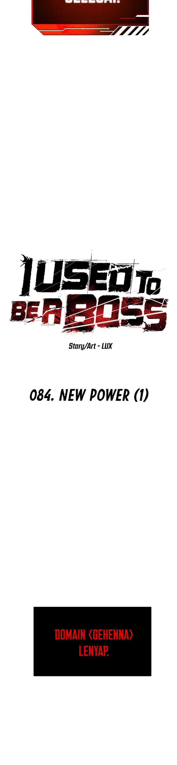 I Used To Be The Boss Chapter 84