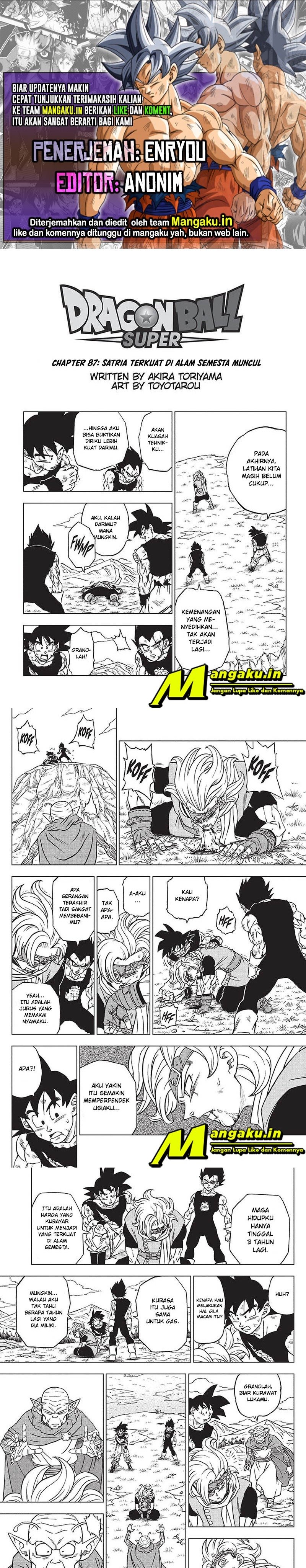 Dragon Ball Super Chapter 87.1