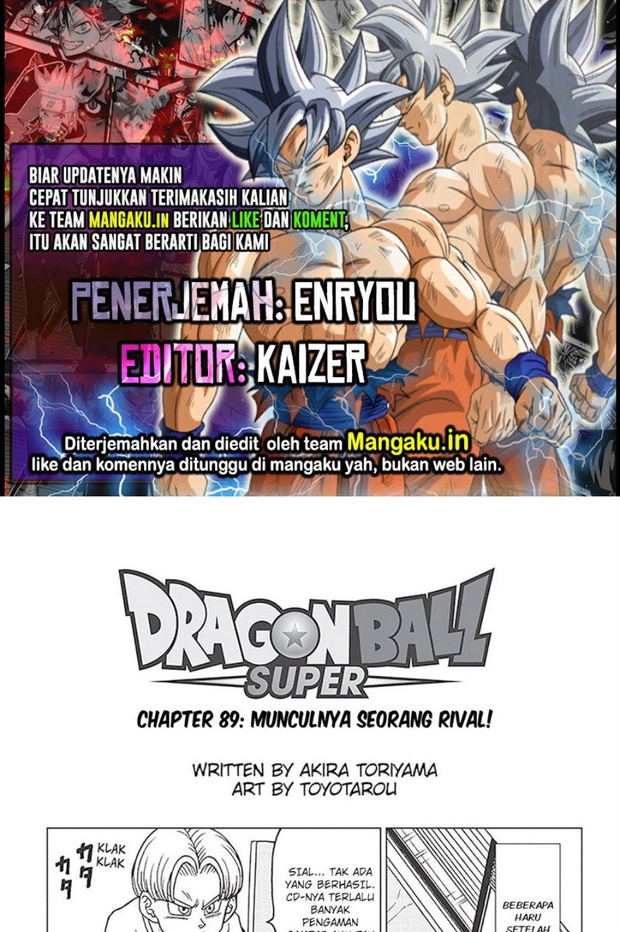 Dragon Ball Super Chapter 89.1