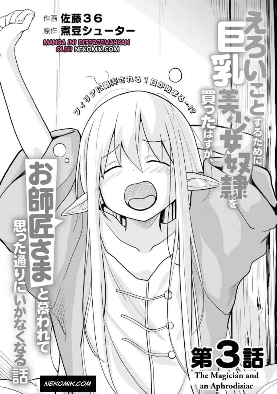 Eroi Koto Suru Tame ni Kyonyuu Bishoujo Dorei o Katta Hazu ga, Oshishou-sama to Shitawa Rete Omotta Toori ni Ikanaku Naru Hanashi Chapter 3