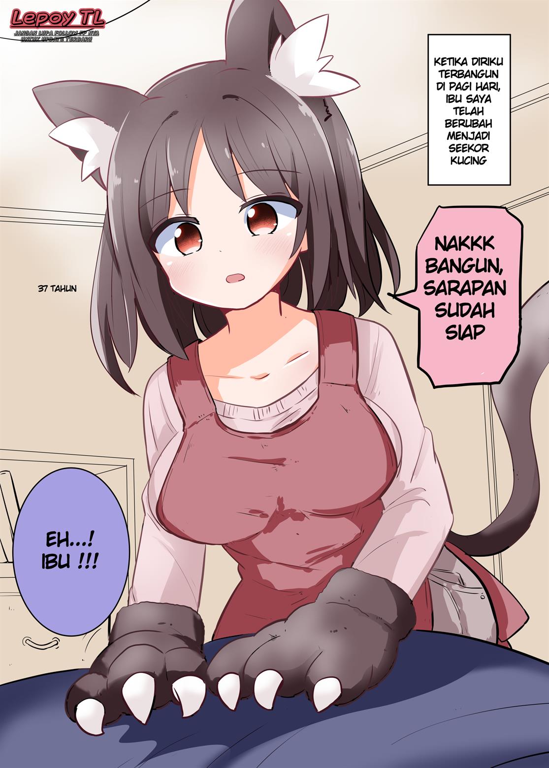 Asaokitara okaasanga neko ni natteta Chapter 1-3