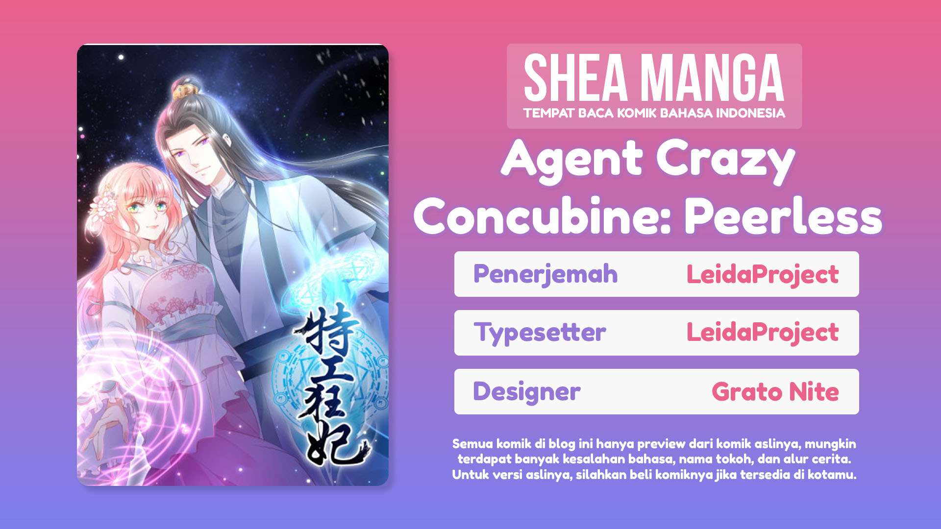 Agent Crazy Concubine: Peerless Comprehension Chapter 2