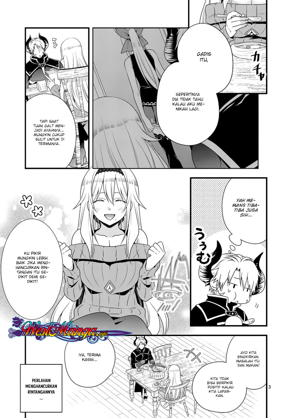 Maou desu. Onna Yuusha no Hahaoya to Saikon Shita no de, Onna Yuusha ga Giri no Musume ni Narimashita Chapter 3