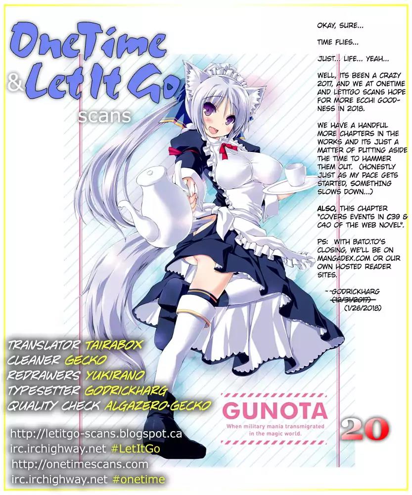 Gunota ga Mahou Sekai ni Tensei Shitara, Gendai Heiki de Guntai Harem o Tsukucchaimashita!? Chapter 20