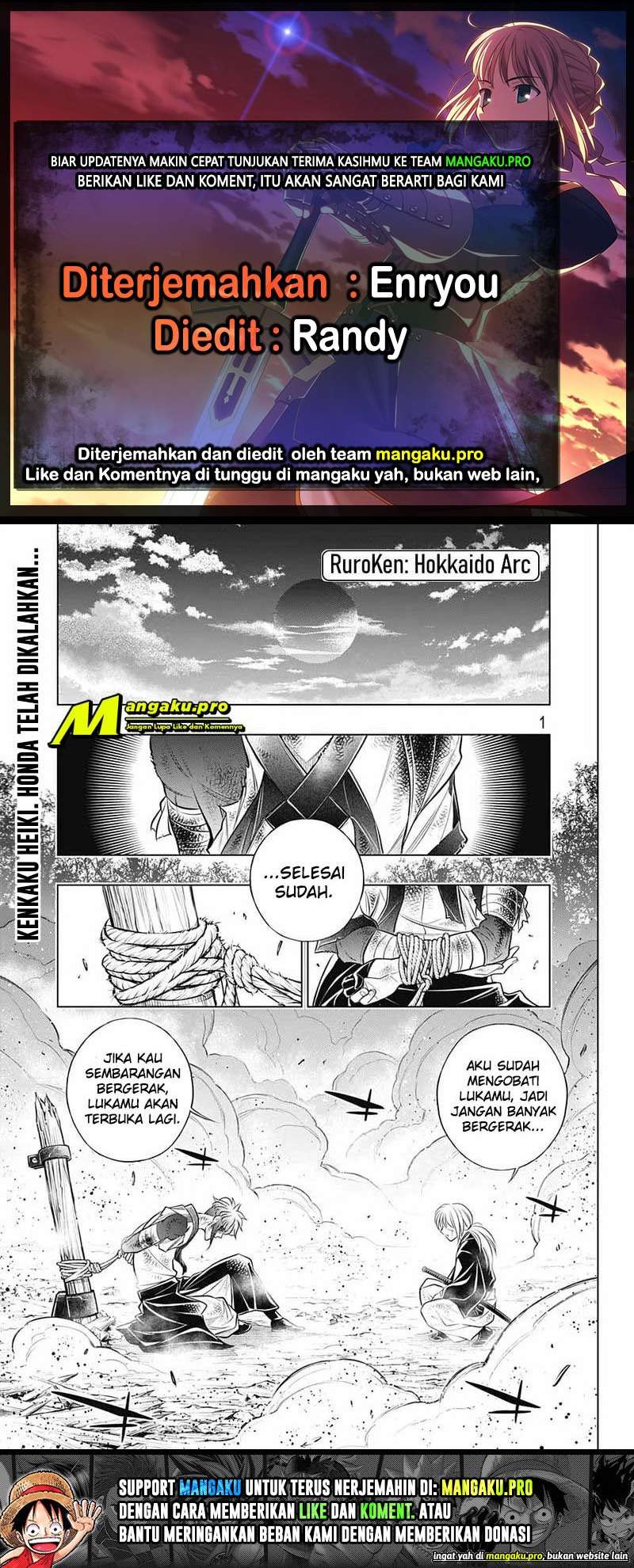 Rurouni Kenshin: Meiji Kenkaku Romantan: Hokkaidou Hen Chapter 34