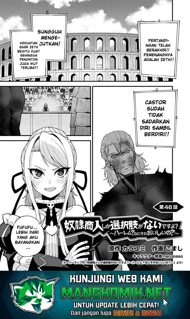 Dorei Shounin shika Sentakushi ga nai desu yo? ~Harem? Nani sore oishii no?~ Chapter 46