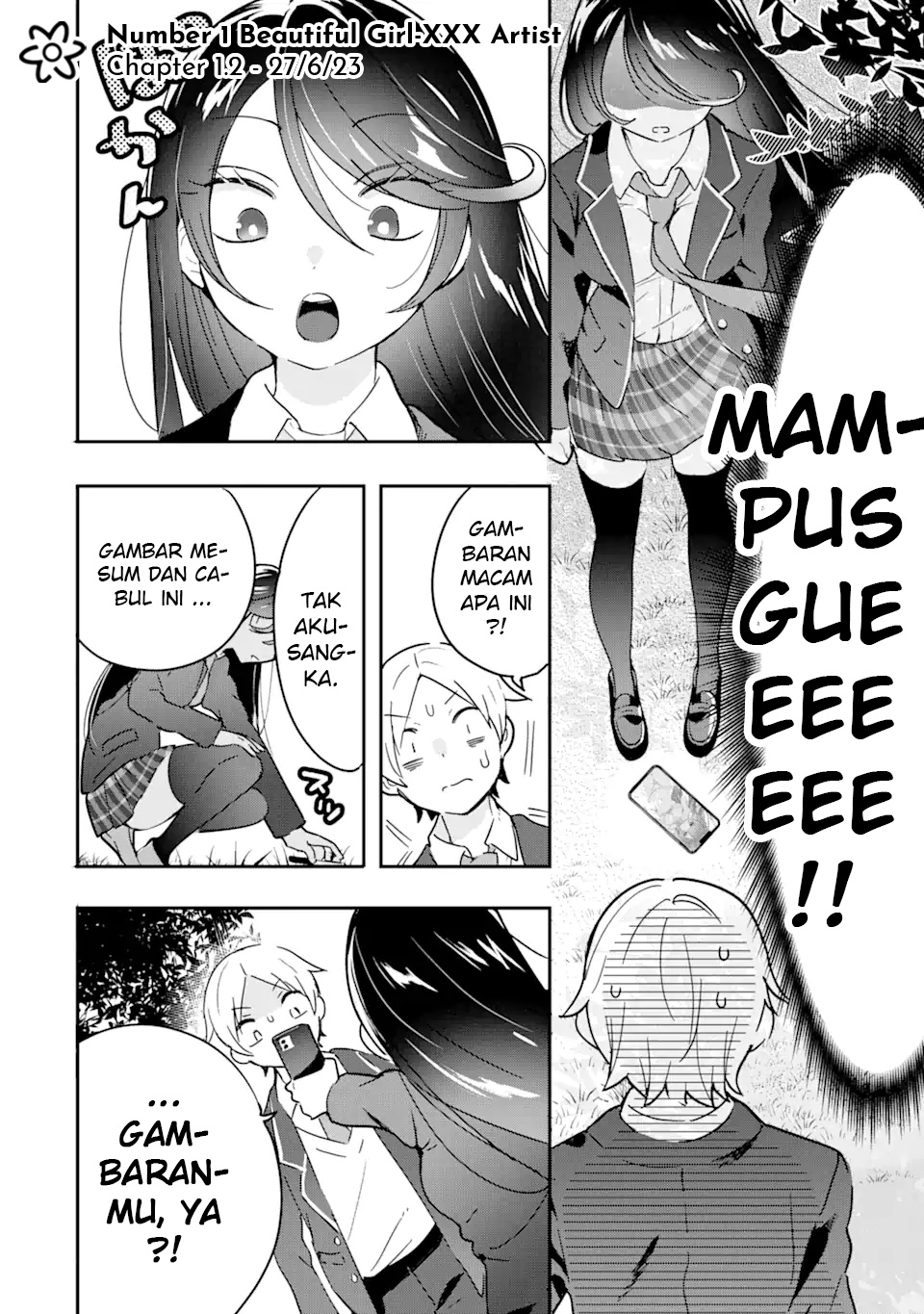 Gakuen 1 no Bishoujo wa XX Eshi no Ore ni Horete Iru!? Chapter 1.2