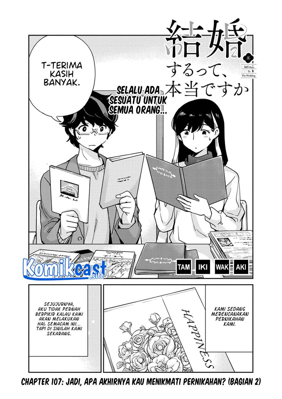 Kekkon Surutte, Hontou desu ka? Chapter 107