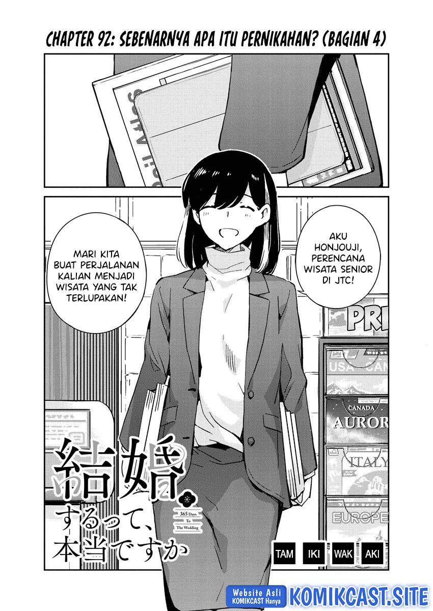 Kekkon Surutte, Hontou desu ka? Chapter 92