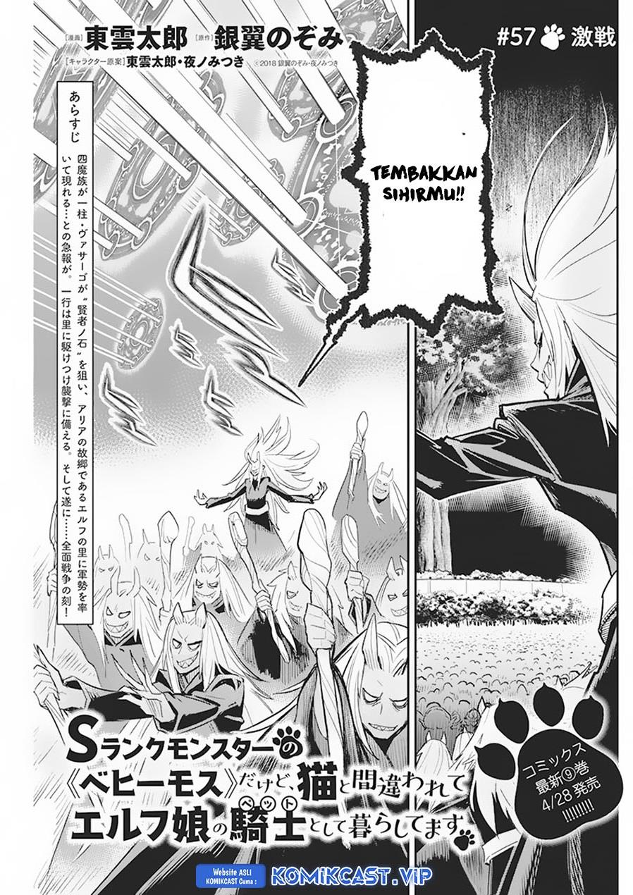 S-Rank Monster no Behemoth Dakedo, Neko to Machigawarete Erufu Musume no Kishi (Pet) Toshite Kurashitemasu Chapter 57